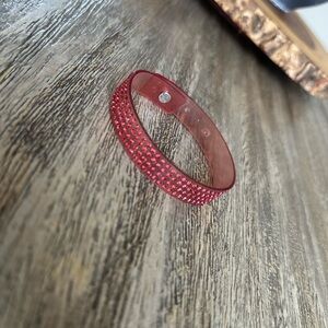 Pink Swarovski silicone bracelet